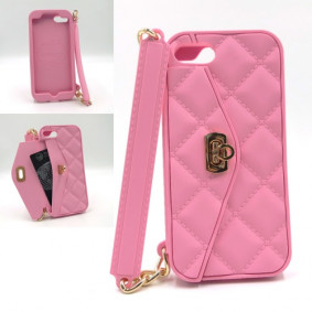 Futrola gumena Wallet za Iphone XS Max roze