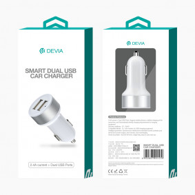 Auto punjac Smart Devia Dual USB Micro bela