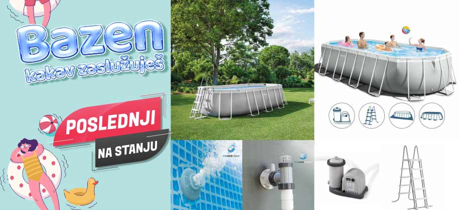 Bazen metalni okvir intex  610x305x122cm prism frame oval