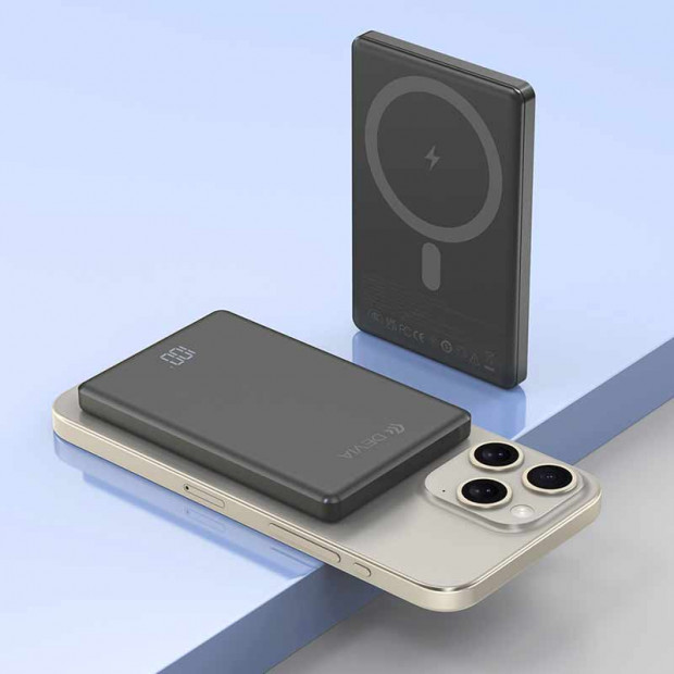 Powerbank Devia Magsafe Mini 20w 5000mah siva