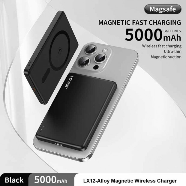 YovoeYovoe Power Bank LX-12 magnetic wireless 5000mah crni