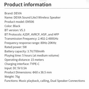 Devia Magnetic Wireless Speaker