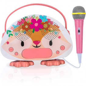 Zvucnik Karaoke Wireless Kids Fox roze