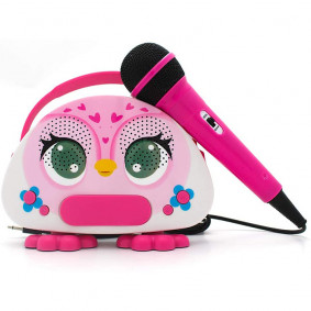 Zvucnik Karaoke Wireless Kids Owl roze