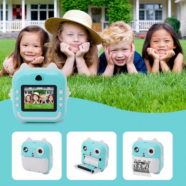 Fotoaparat Q55 Childrens printing camera Plava