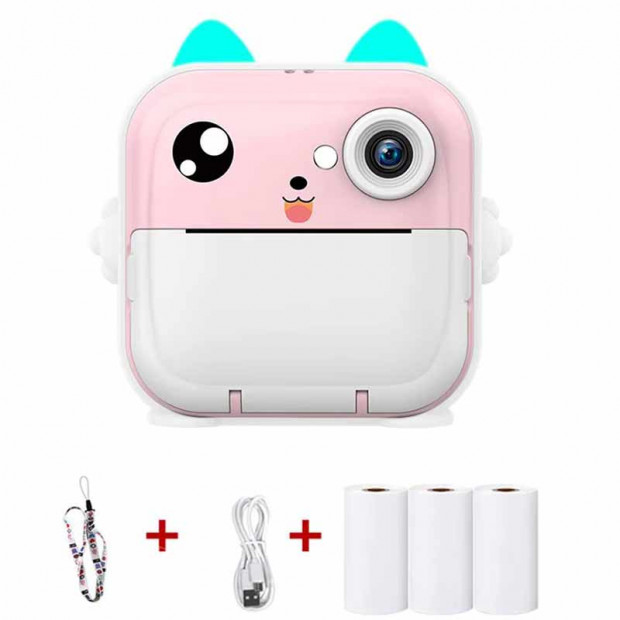 Fotoaparat Q55 Childrens printing camera Roze