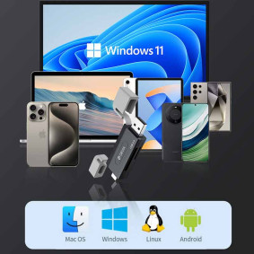 Devia 2in1 Card Reader USB+Type-C 2.0 to SD/TF