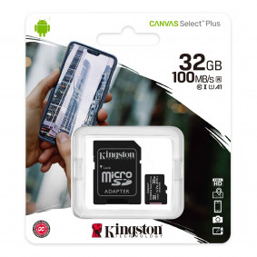 MikroSD mem.kart. 32GB Kingstone Select Plus klasa 10
