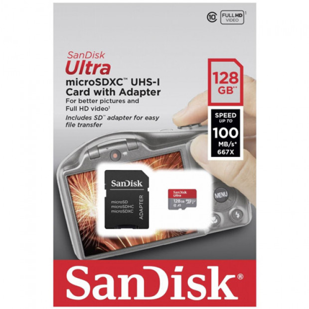 SanDisk 128GB Ultra Micro SDXC UHS-I CL10 A1 100MB/sec