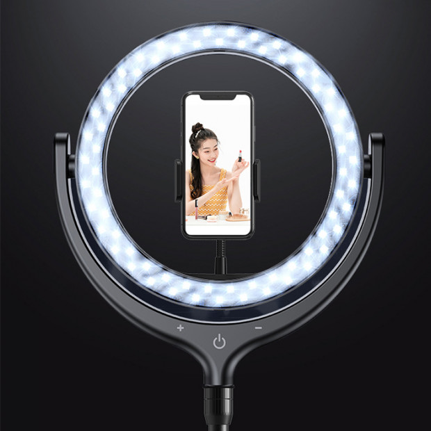 Desktop Devia Live streaming stand with LED ring light 12 inch bela