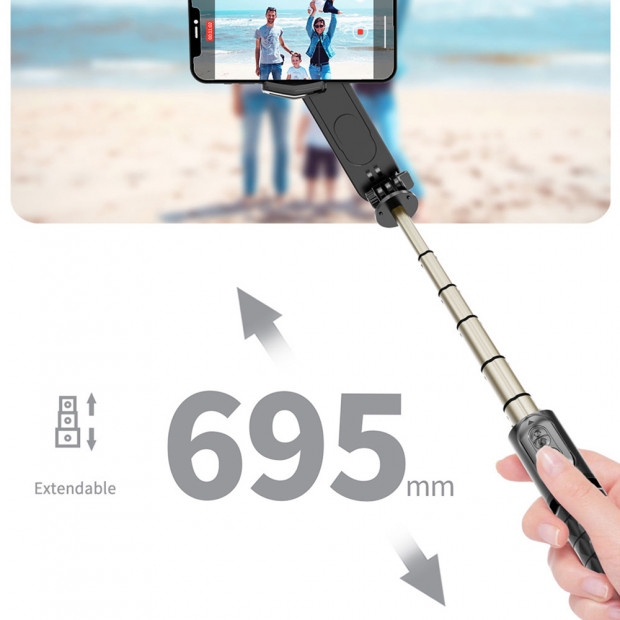 Devia Gimbal Shake-proof Tripod selfie stick