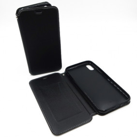 Futrola na preklop Shine Leather za Iphone X/XS crna