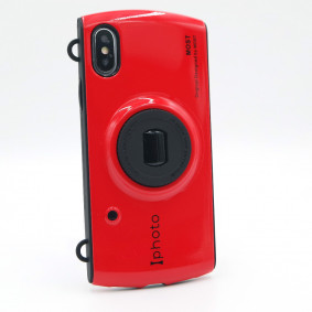 Futrola silikonska Camera za Iphone X crvena