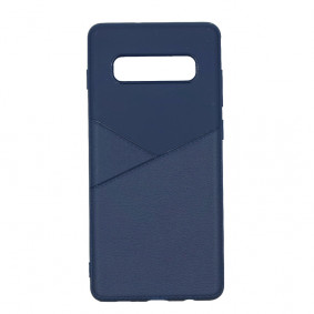 Futrola silikonska half leather za Iphone X plava