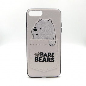 Futrola silikonska Leather Bear za Iphone XS Max bela