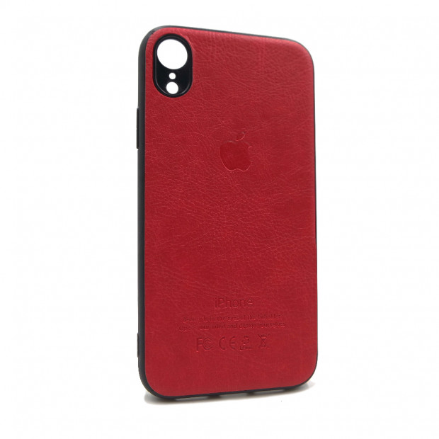 Futrola silikonska Leather Cover za Iphone XS Max 6.5 crvena