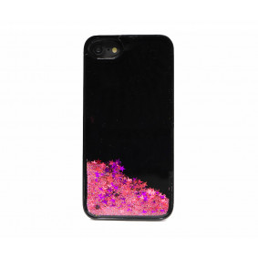 Futrola silikonska Liquid Black Star za Iphone 6/6S 4.7 pink