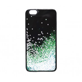 Futrola silikonska Liquid Black Star za Iphone 6/6S 4.7 zelena-bela