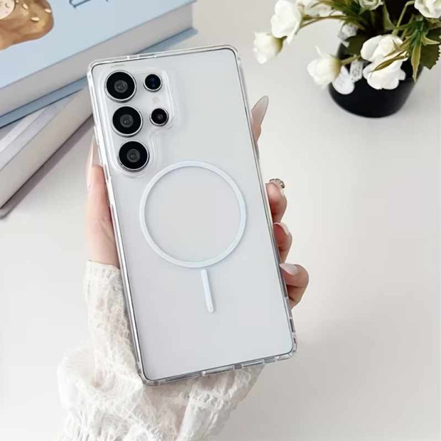 Futrola Hard Case Ring Color MagSafe za Samsung S26 Ultra Bela Futrola Hard Case Ring Color MagSafe za Samsung S26 Ultra Bela