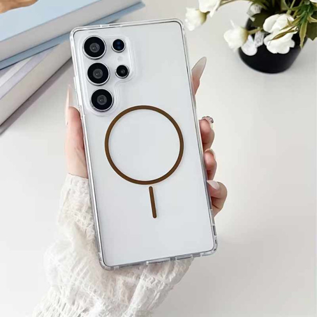 Futrola Hard Case Ring Color MagSafe za Samsung S26 Ultra Braon Futrola Hard Case Ring Color MagSafe za Samsung S26 Ultra Braon