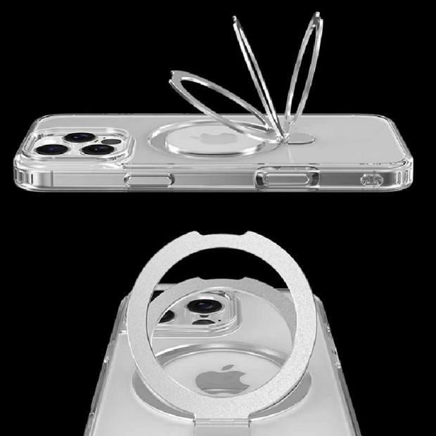 Futrola Hard Case Devia Clean Series Magnetic bracket Za iPhone 16 Pro Transparent