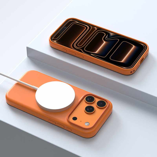 Futrola Silikonska Devia Nature Magnetic za Iphone 17 Pro narandzasta Futrola Silikonska Devia Nature Magnetic za Iphone 17 Pro narandzasta