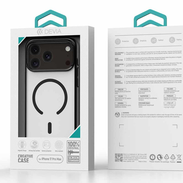 Futrola Hard Case Devia Glimmer Magnetic Series Case PC Za Iphone 17 Pro Max Narandzasta