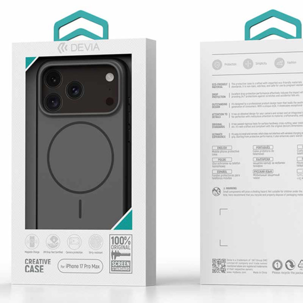 Futrola Hard Case Devia Lumiere Magnetic Shockproof Za Iphone 17 Crna
