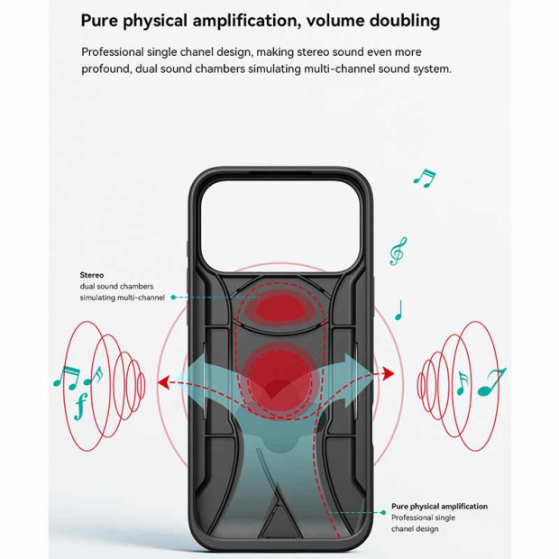 Futrola Devia Super Strong Magnetic Soundboost za Iphone 17 Air Crna Futrola Devia Super Strong Magnetic Soundboost za Iphone 17 Air Crna