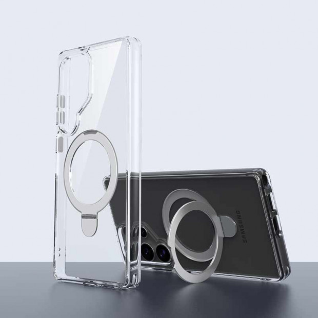 Futrola Hard Case Devia Clear Shockproof Bracket Za Samsung S25 Ultra Transparent