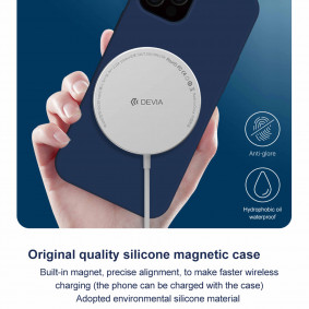 Futrola silikonska Devia Nature Series MAGNETIC za iphone 13 pro max tamno narandzasta