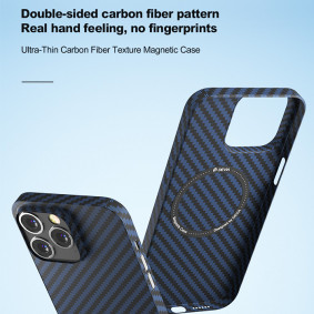 Futrola Hard Case Devia Ultra Thin Magnetic Carbon za Iphone 14 Max crna