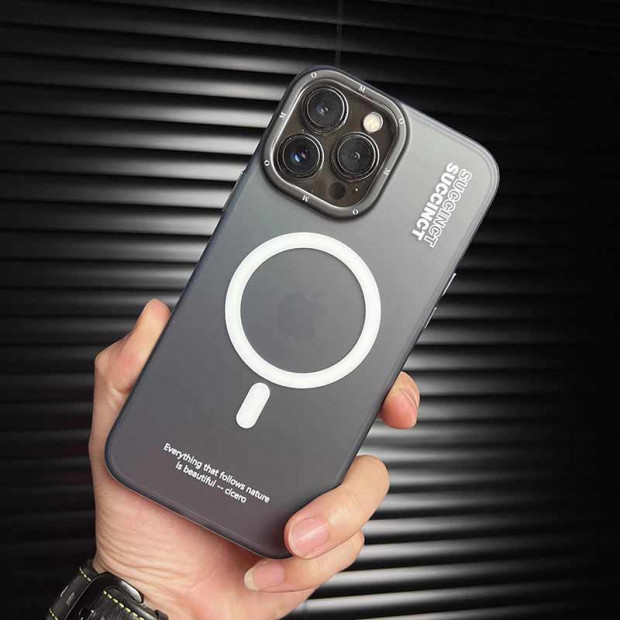 Futrola Hard Case Succinct Magnetic Za Iphone 16 Pro Max Tamno siva