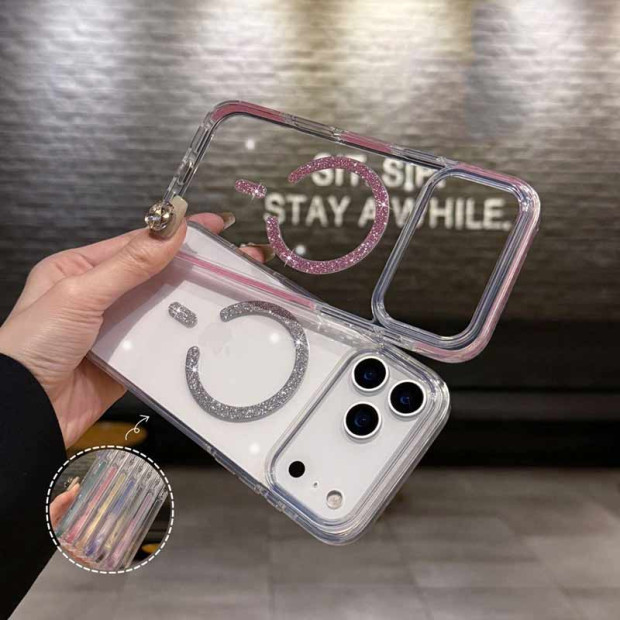 Futrola Hard Case Yovoe Magnetic Shine za Iphone 17 Pro crna