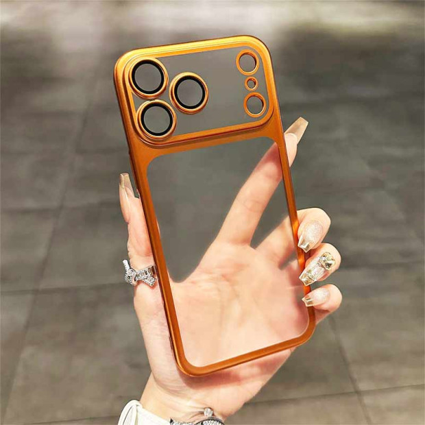 Futrola Hard Case Yovoe with camera protect za Iphone 17 pro narandzasta