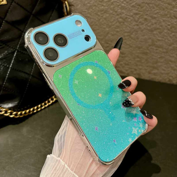 Futrola Yovoe Hard Case Magnetic Shine za Iphone 18 pro max plava