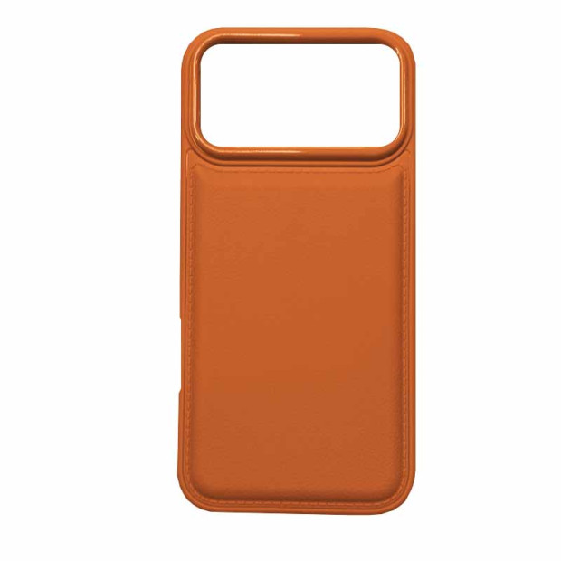 Futrola silikonska Yovoe Leather za Iphone 17 Pro narandzasta