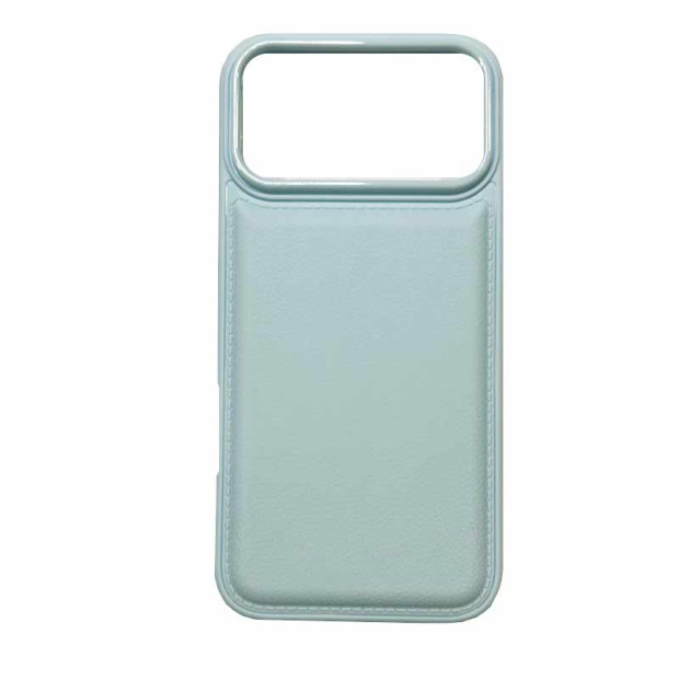 Futrola silikonska Yovoe Leather za Iphone 17 svetlo plava