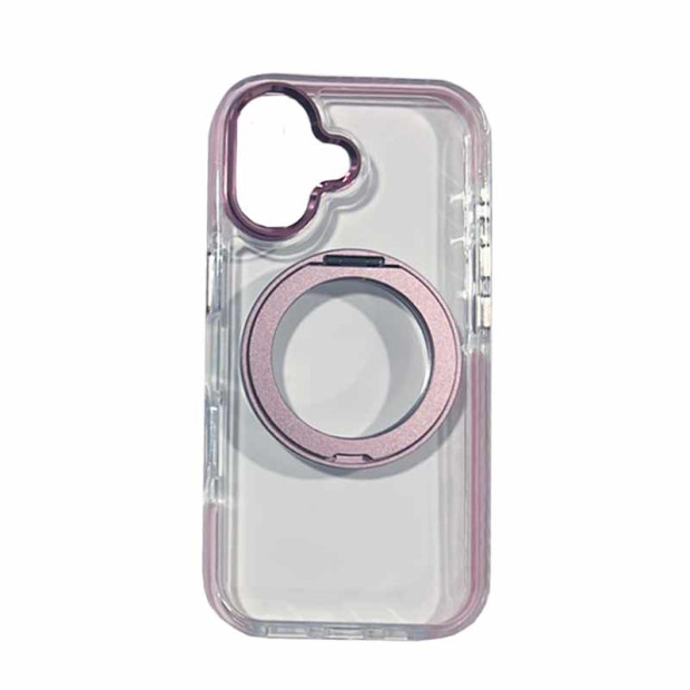 Futrola Yovoe Hard Case Rotating Ring za Iphone 16 Pro Roze