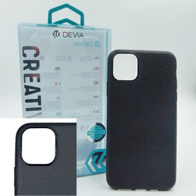 Futrola silikonska Devia Leather case za Iphone 11 Pro crna