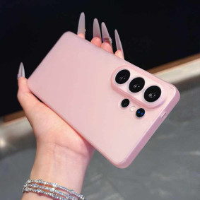 Futrola silikonska Yovoe Semi-Transparent za Samsung A07 roze