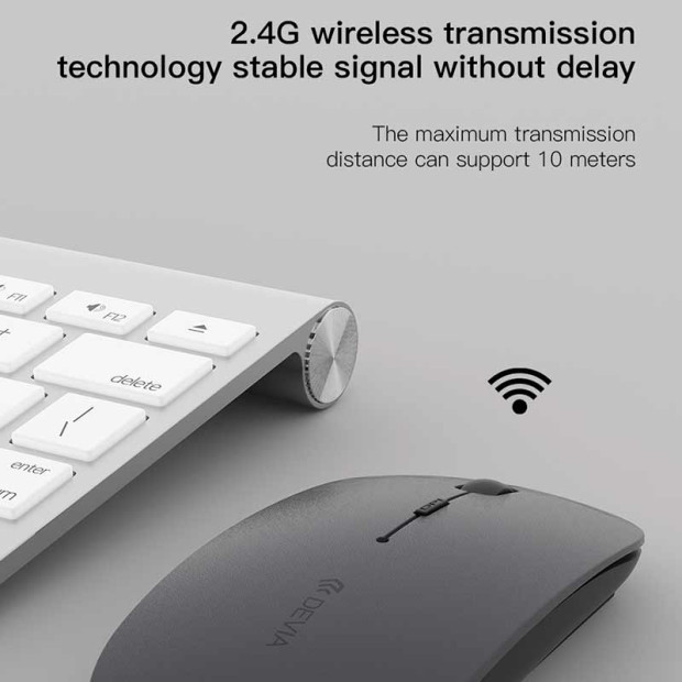 Mis za racunar Devia Lingo Series Wireless 2,4G Dual Mode Sivi