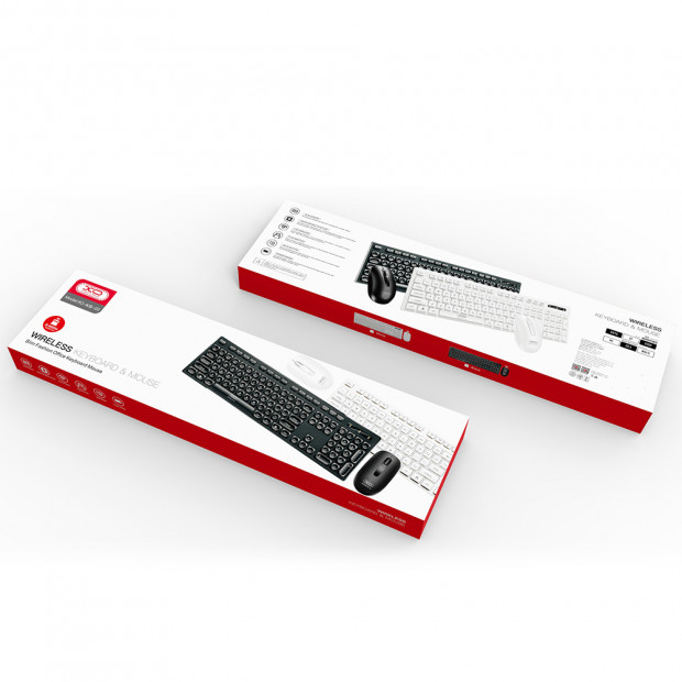 XO-KB02 Wireless tastatura sa misem bela