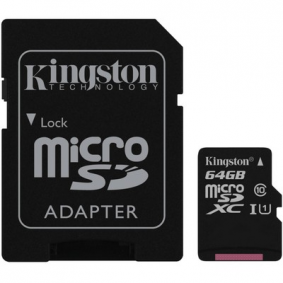 Memorijska kartica Micro SD 64GB KINGSTON +SD adapter 100 MB/s SDCS2/64GB