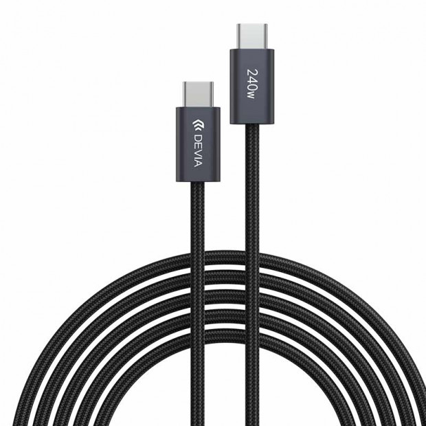 Kabl Devia Extreme Speed Series Type-c na Type-c 240w 2m Crni