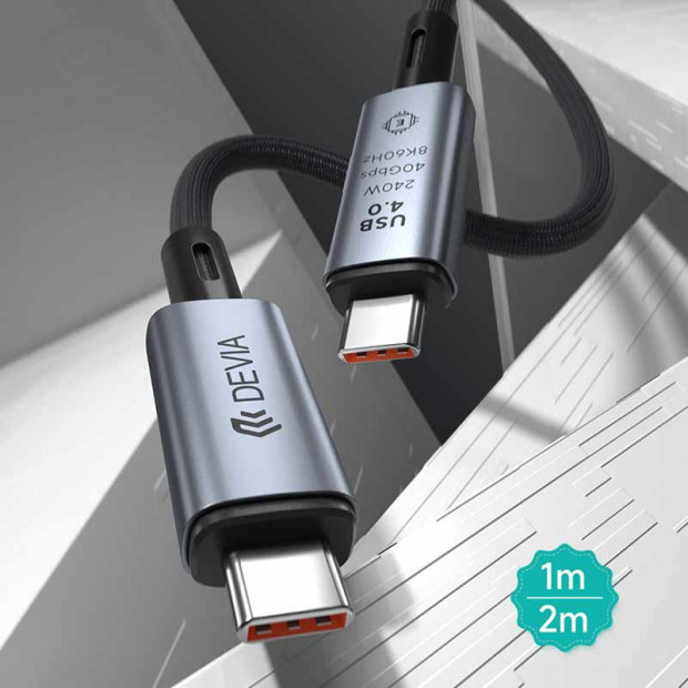 Kabl Devia Extreme USB 4.0 Type-C na Type-C 40Gbps-240W-8K 1m