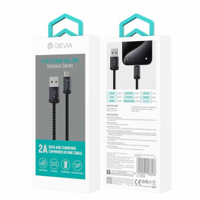 Kabl Devia Gracious Series Usb Type-c 2A 2m Crni