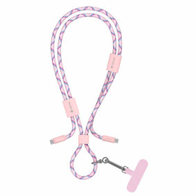 Kabl Devia Pro5 adjustable Lanyard Type-C to Type-C Fast 1.6M Roze