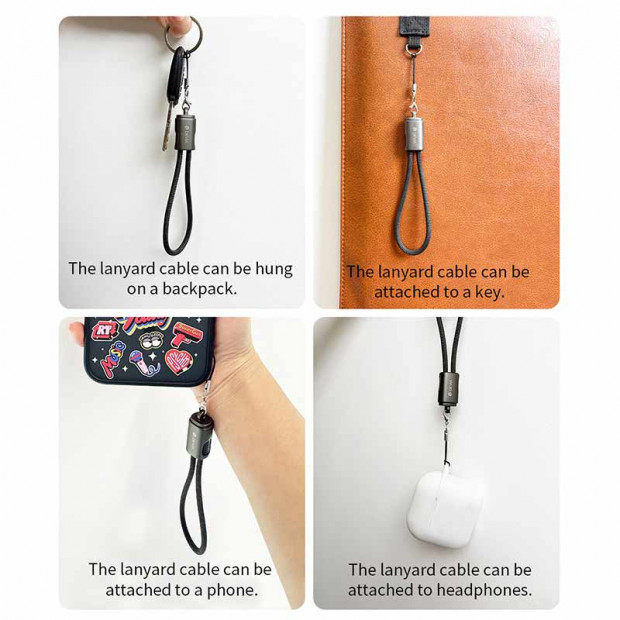 Kabl Devia Type-c na Iphone Keychain Lanyard 0.2M 27W