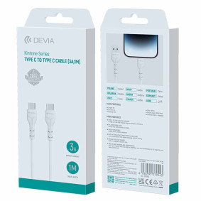 Kabl Devia Kintone Series Type-c na Type-c 60W 3A 1M